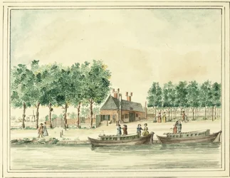 De Rijn en Schiekade in Leiden, gezeichnet von Jacob Timmermans